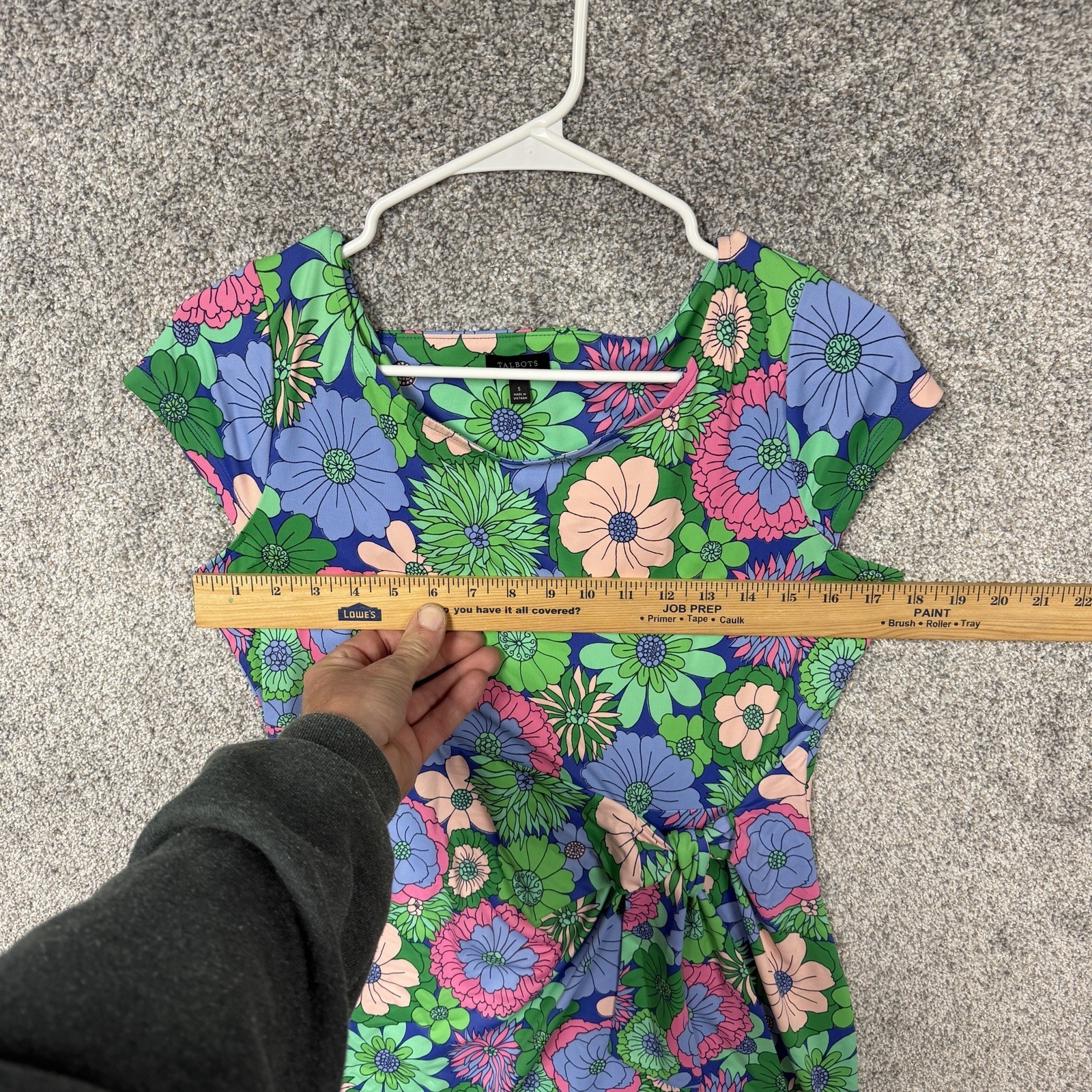 Talbots Dress S Retro 60s Mod Floral Garden Party Classic Church Office Chic