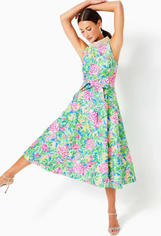 NWT LILLY PULITZER x BADGLEY MISCHKA SIZE 6 WILLA HALTER DRESS LIMITED-EDITION🦄