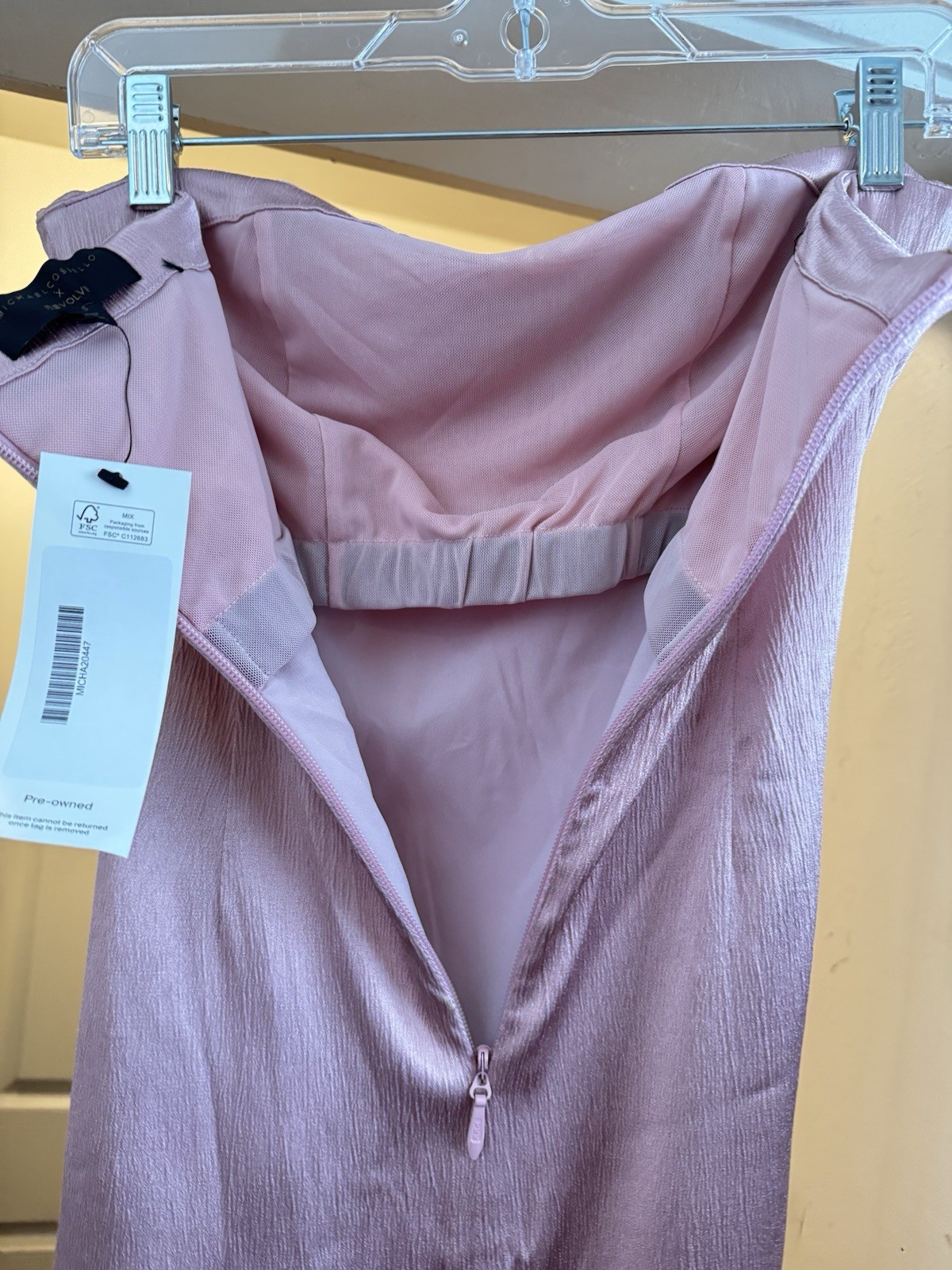 Michael Costello x REVOLVE Mauve Pink Strapless Solid Maxi Long Dress Women S