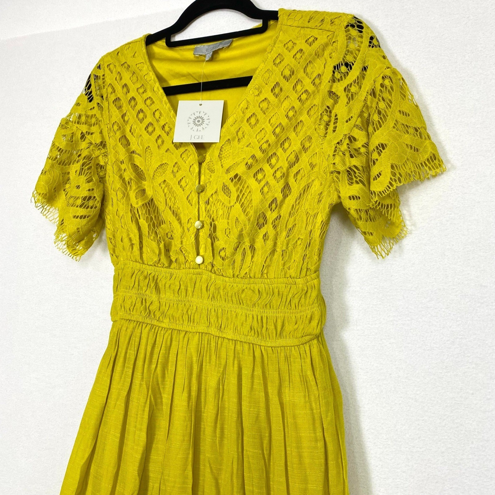 Anthropologie J Gee Small Maxi Dress Cottagecore Romantic Coquette Feminine Chic