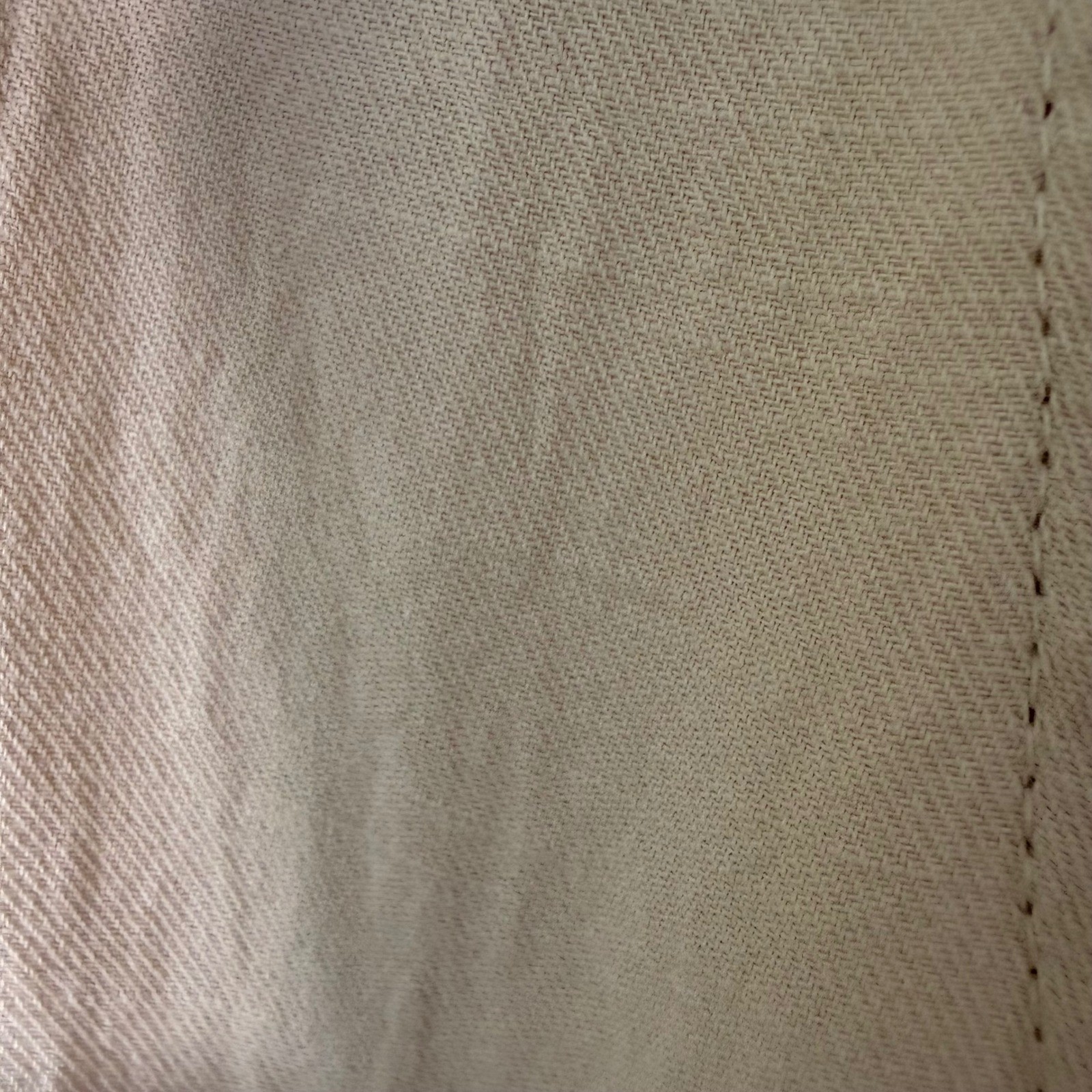 Neutral Summer Button Down Cotton Shirt Dress NEW (LG) Cutouts Sleeveless Cream