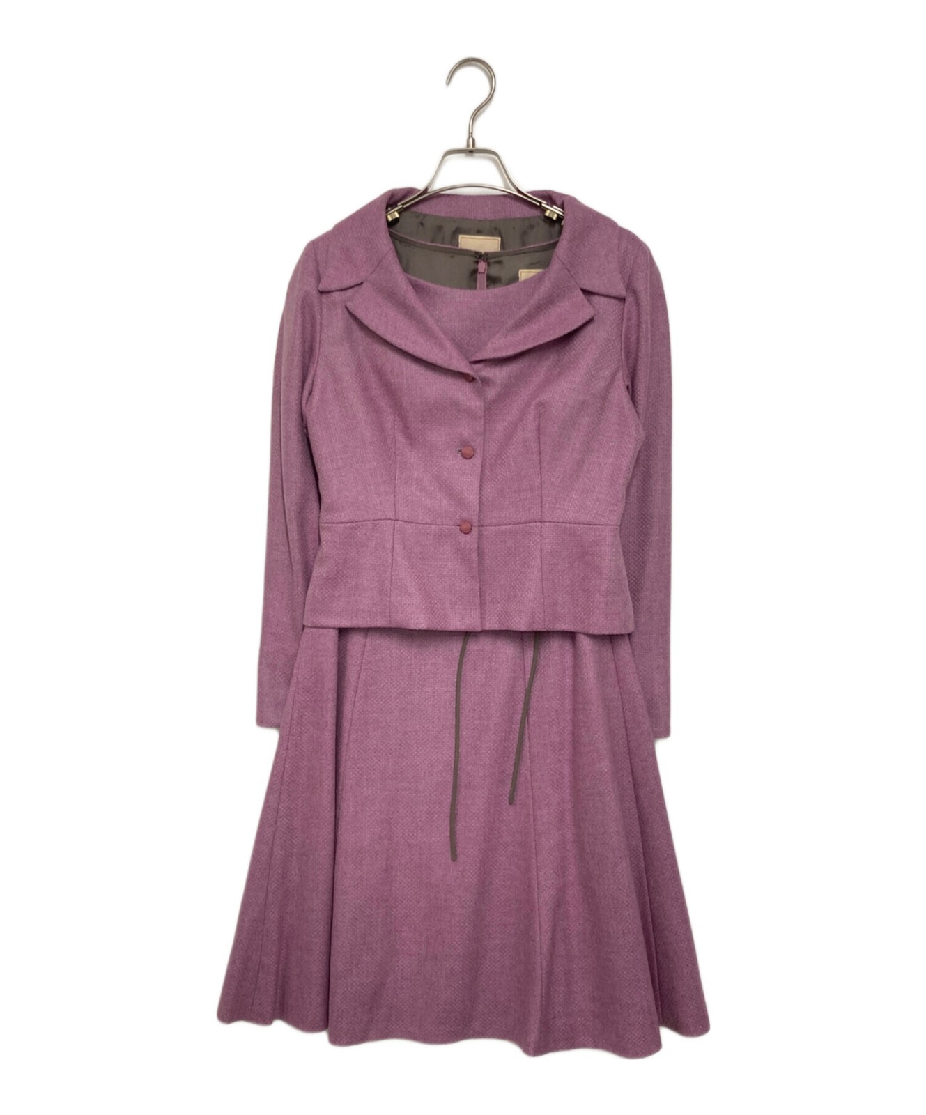 SYBILLA LORO PIANA Dress Wool Cashmere Set Up GBEAK 01490 Pink Authentic