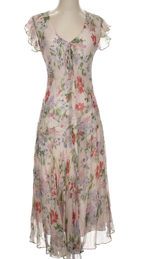 Polo Ralph Lauren Size 4 Floral Flutter Sleeve Midi Dress NWT
