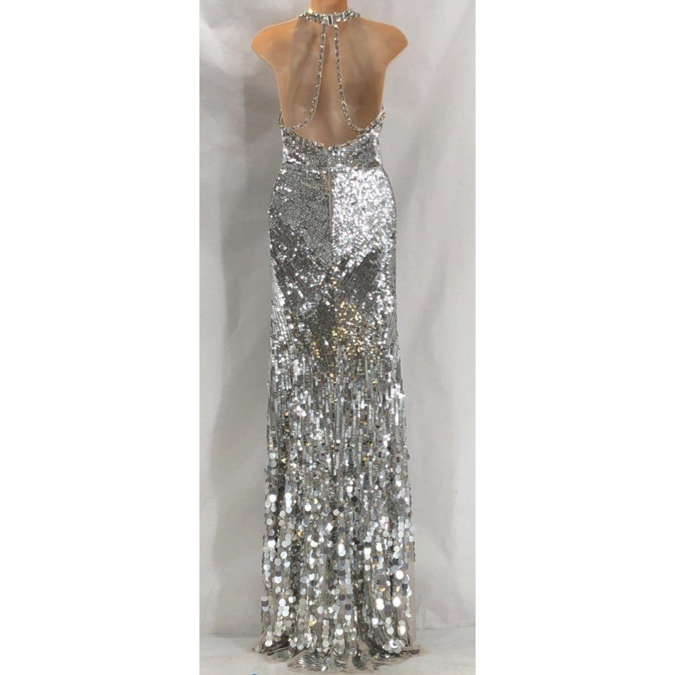 Jenny Packham Mars Sequin-embellished Halterneck Gown