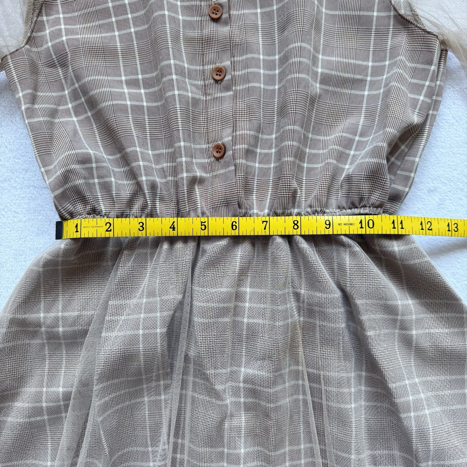 VTG Bespoke Handmade Unlabeled Dress S Cottagecore Prairie Trad 60s Layer Flare