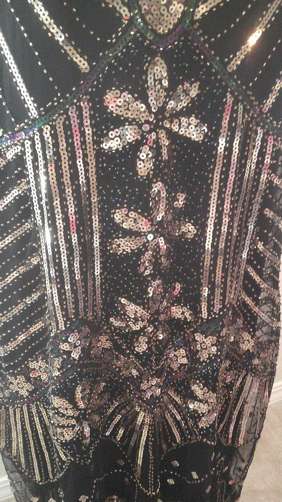 Fundaisy Black Sequined Flapper Dress Size 3X (Runs Small)