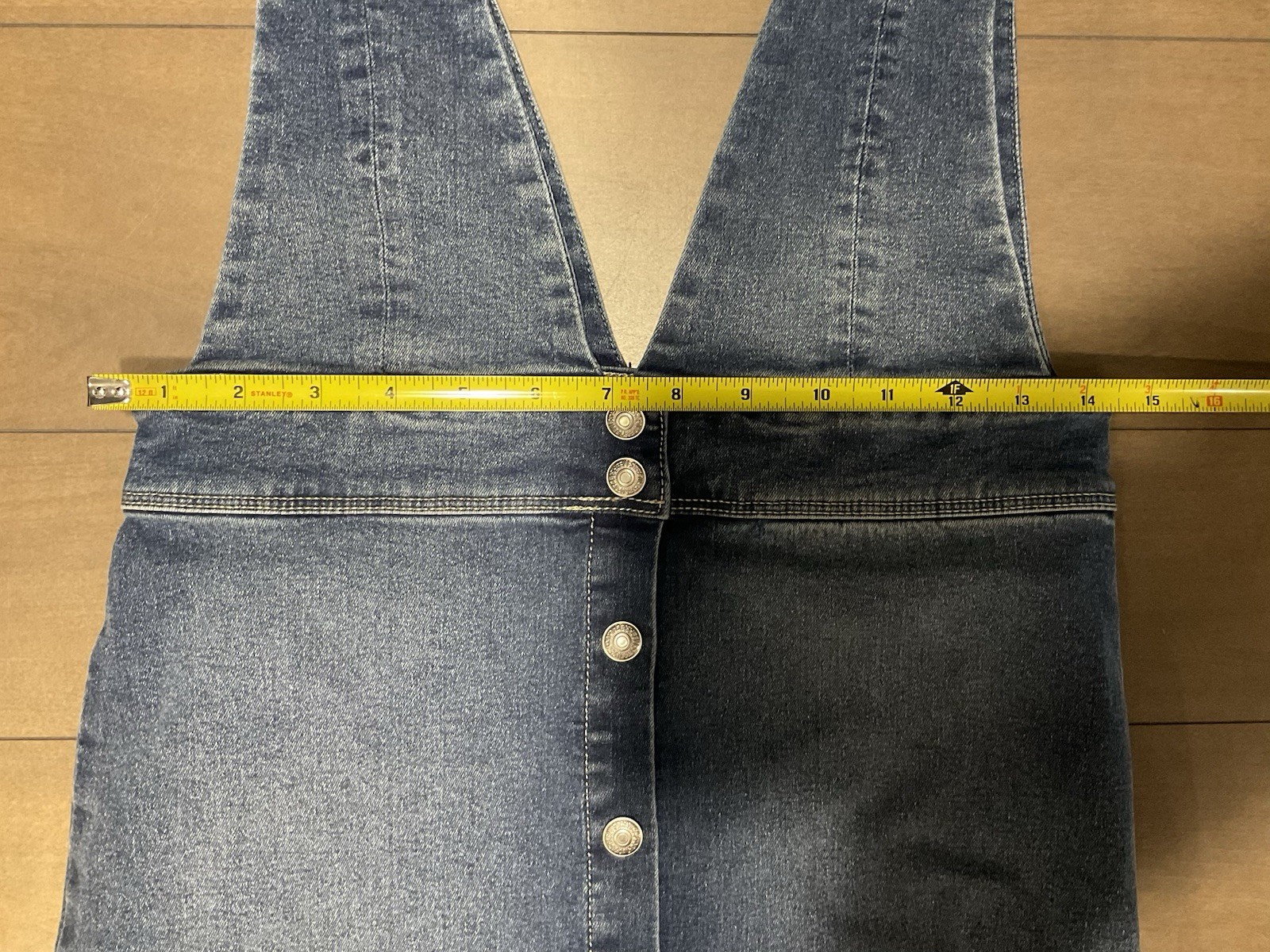 NWT Levis Womens Sleeveless Denium Snap Front Dress Size 12 Reg.