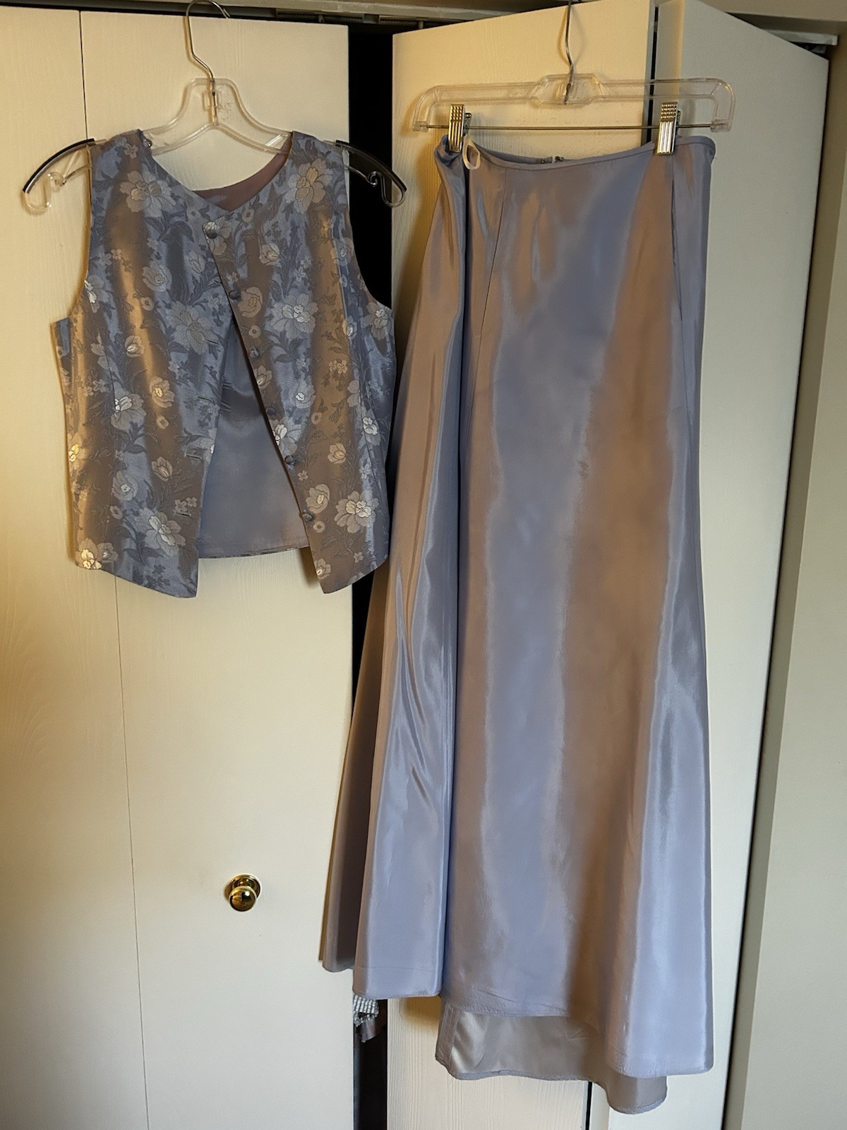 Light periwinkle Scott McClintock formal vest and skirt set size 10