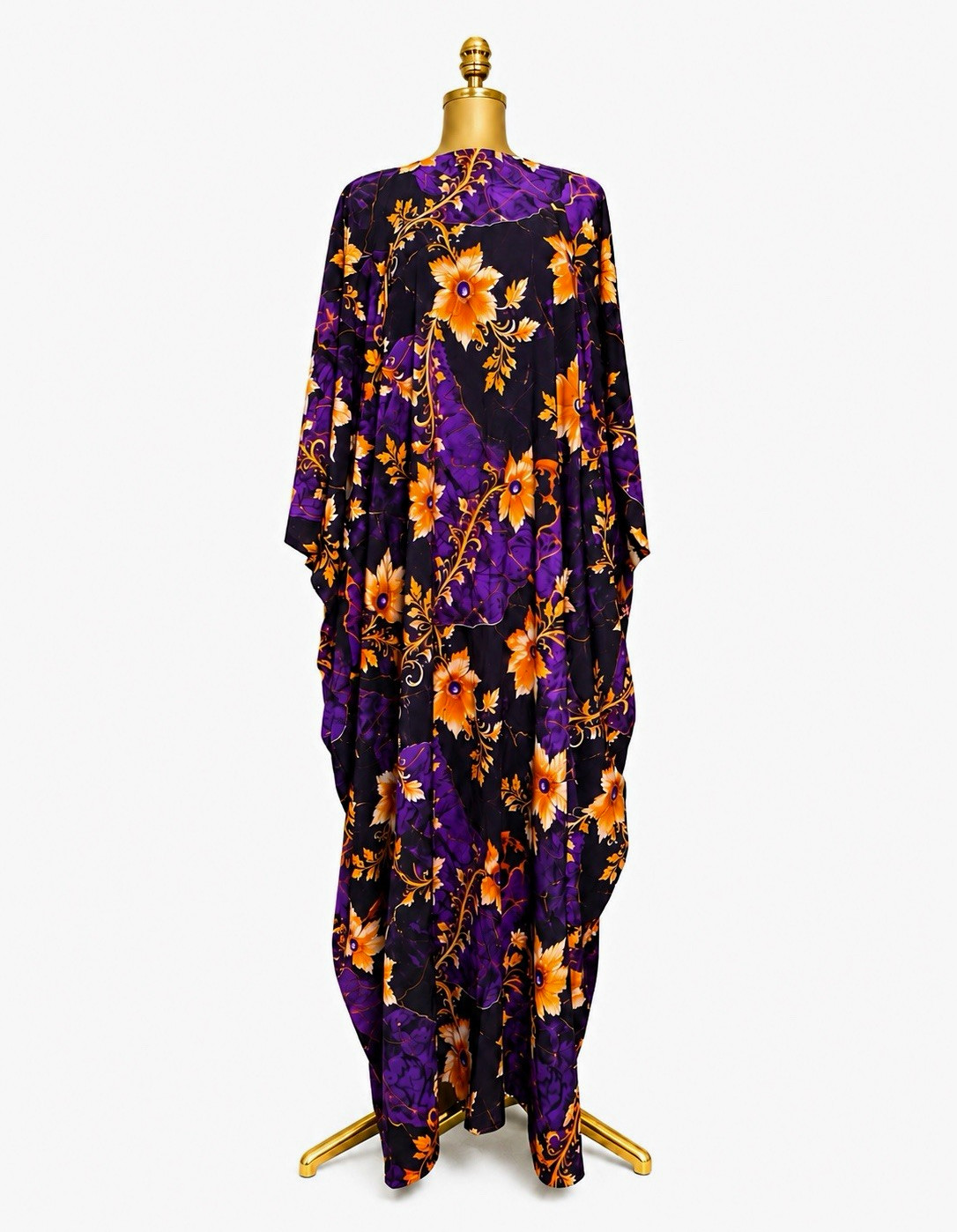 Women’s One Size Purple/Combo Backless Bubu Dress -US 6-14