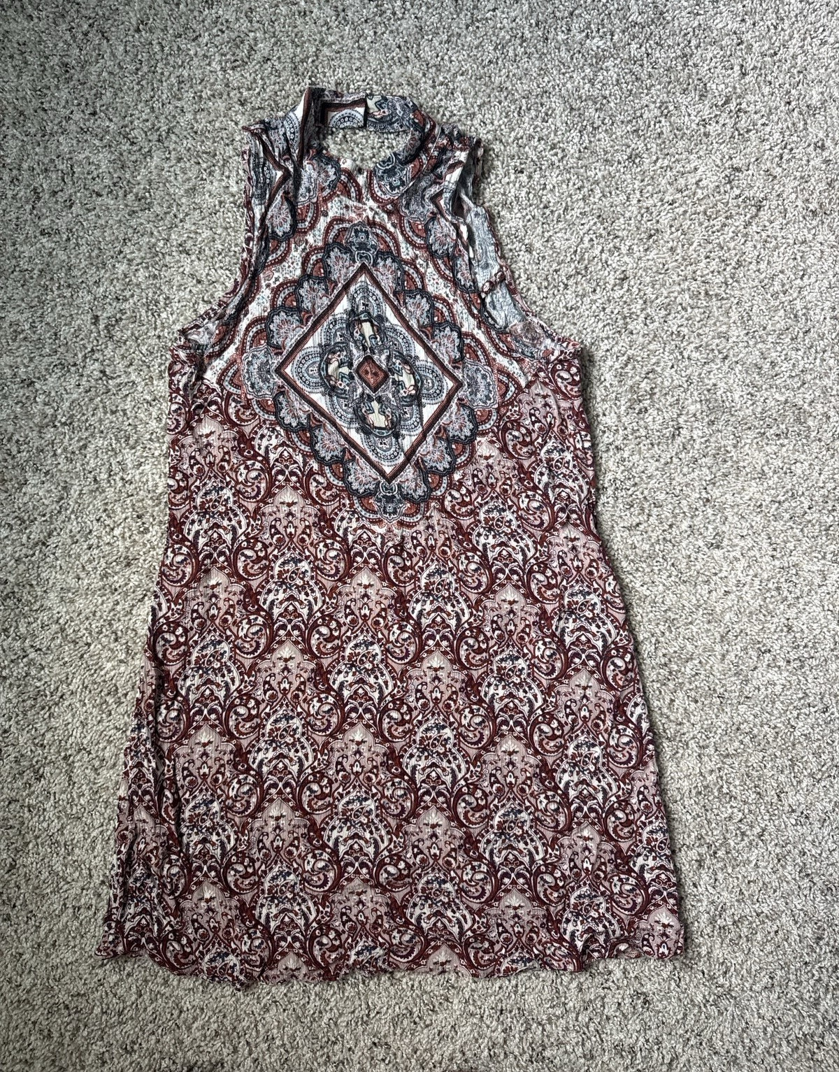 American Eagle Outfitters Multicolor Paisley Shift Dress SleevelessYTK Short S