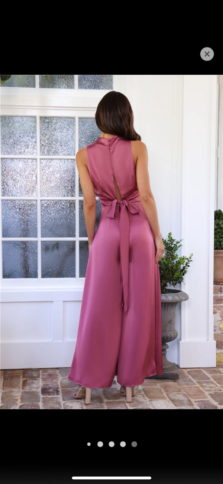 Hello Molly Ready Set Style Satin 81653 Rose pink US 8 Medium Pantsuit.