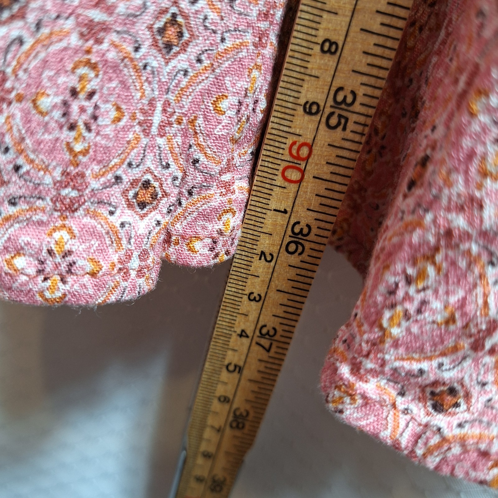 KNOX ROSE Peasant Midi Dress Sz M Rusty Orange Floral Cottagecore Prairie Boho