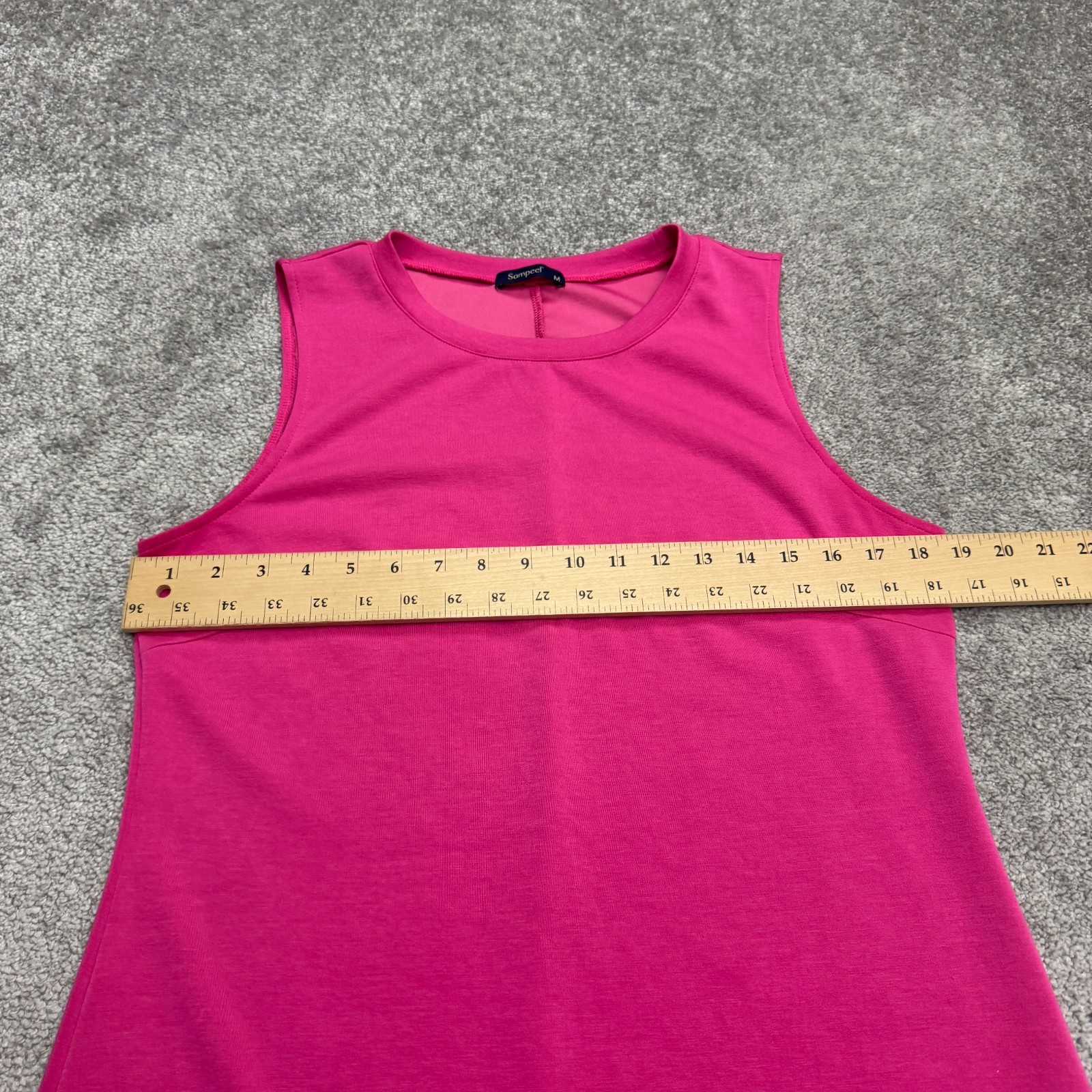 Sampeel Sleeveless Shift Tank Mini Dress Women Medium Pink Casual Stretch Summer