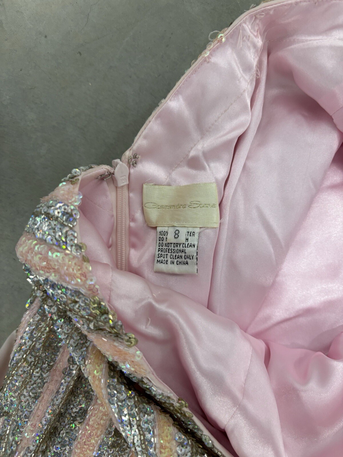 size 8 Cassandra Stone Sparkly Sequin Dress