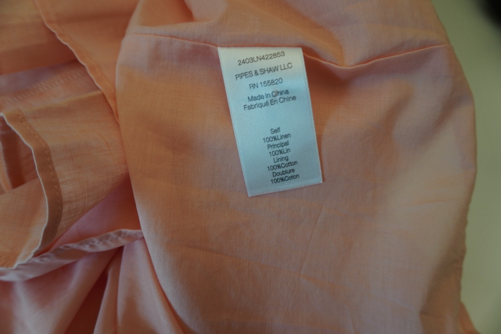Veronica Beard Hawkin Linen Dress Pebble Light Coral Size 4 New Tag $448