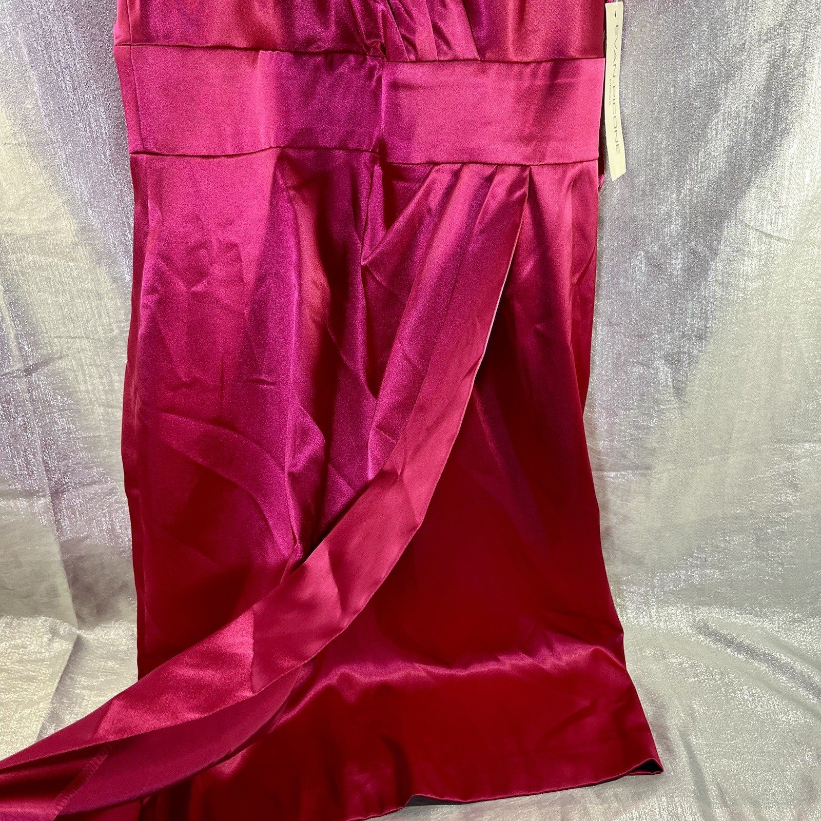 EVAN PICONE Watermelon Pink Silky Halter Sleeveless Cocktail Party Dress Sz 10