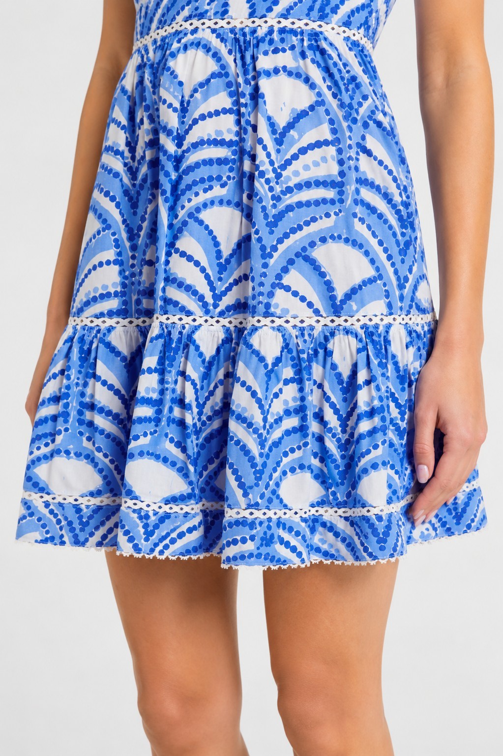 Poupette St. Barth Blue Size XL Cara Eyelet Mini Dress Boho NEW