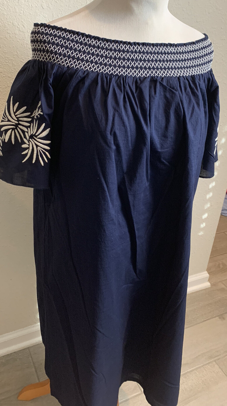 NEW Women’s Isabel Maternity by Ingrid & Isabel Off the shoulder Navy Dress XS