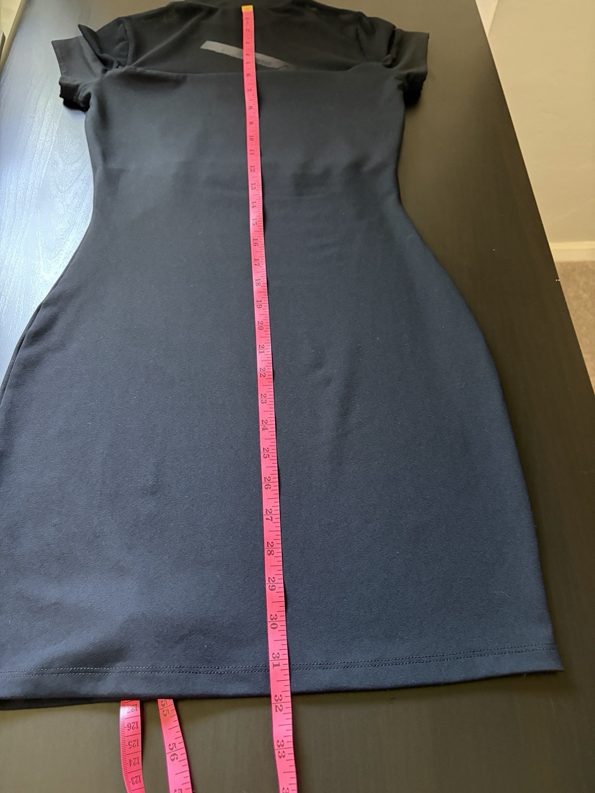 NWT Susana Monaco XS Black Mesh Mock Neck Bodycon Mini Dress Sheer LBD Made USA