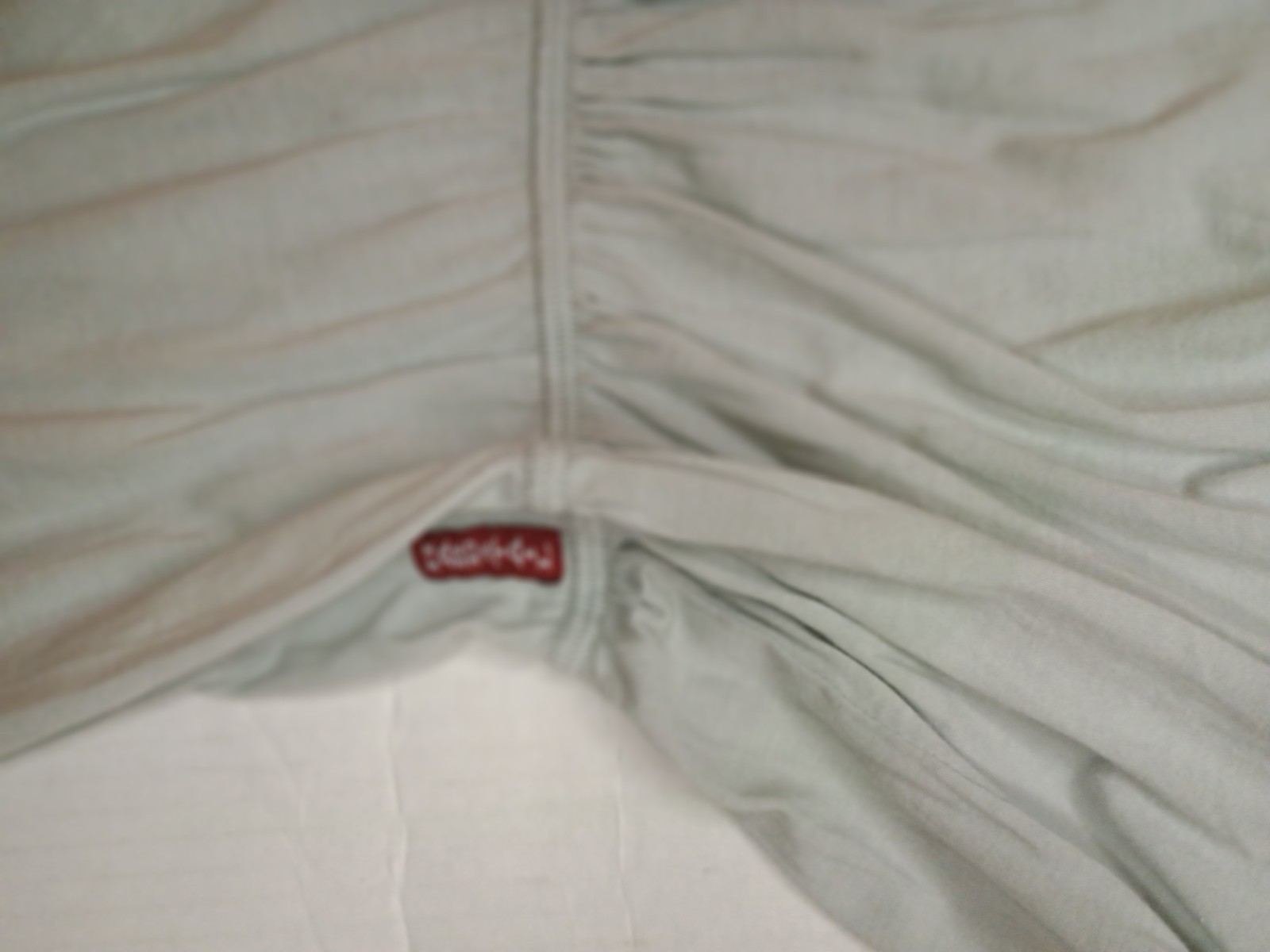 Hard Tail Front Back Crossover Dress Light Gray Size M Cotton