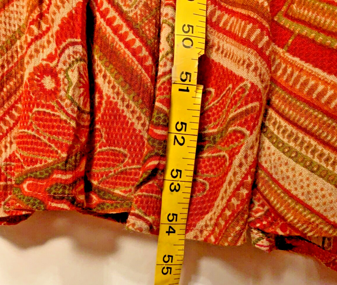 Raga LA Size Medium Boho Beach Party Dress Aztec Print Flounce Hem Open Back NWT