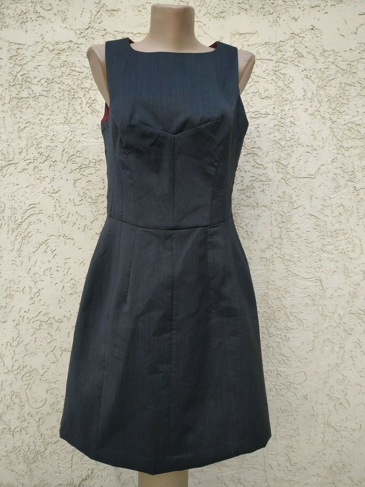 Paul Smith Grey 100% WOOL Shift Style Dress, Size 42