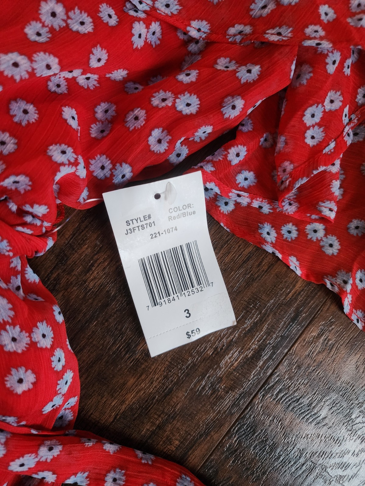 B. Smart Red Floral Multicolored Off The Shoulder Flutter Sleeve Dress Jrs Sz 3