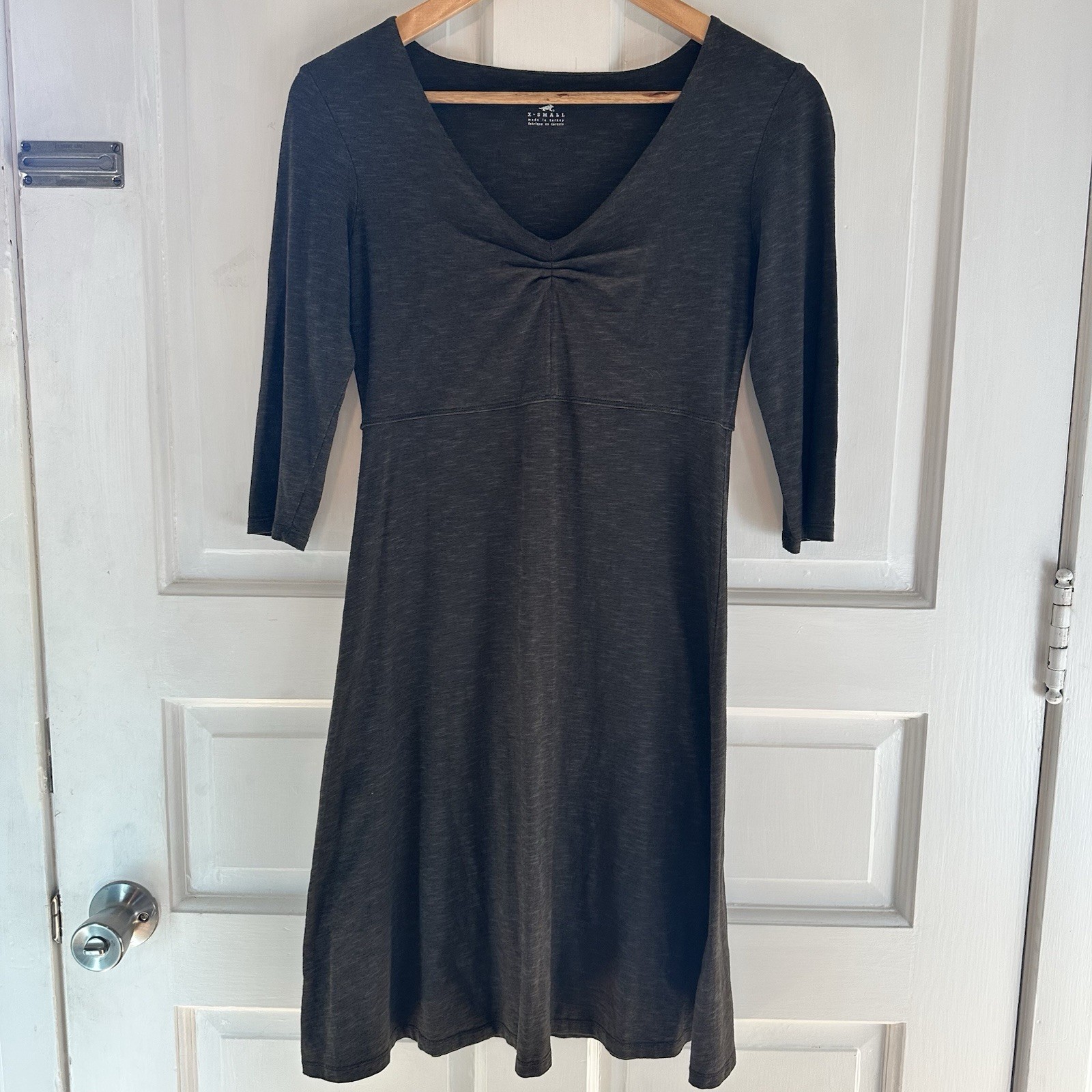 Horny Toad dress Heather Knit V Neck organic cotton luxe lyocell X-Small