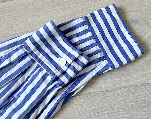 Journal Standard Blue White Striped 100% Cotton Shirt Dress Size M Relaxed Fit