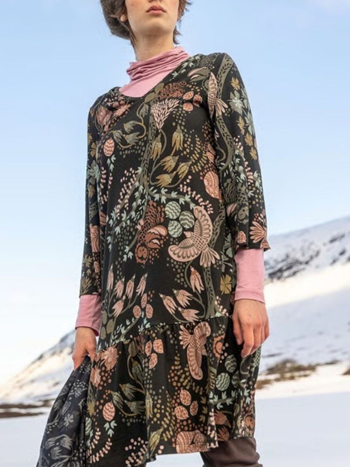 Gudrun Sjödén “Yura” organic lyocell/elastane jersey dress XXL