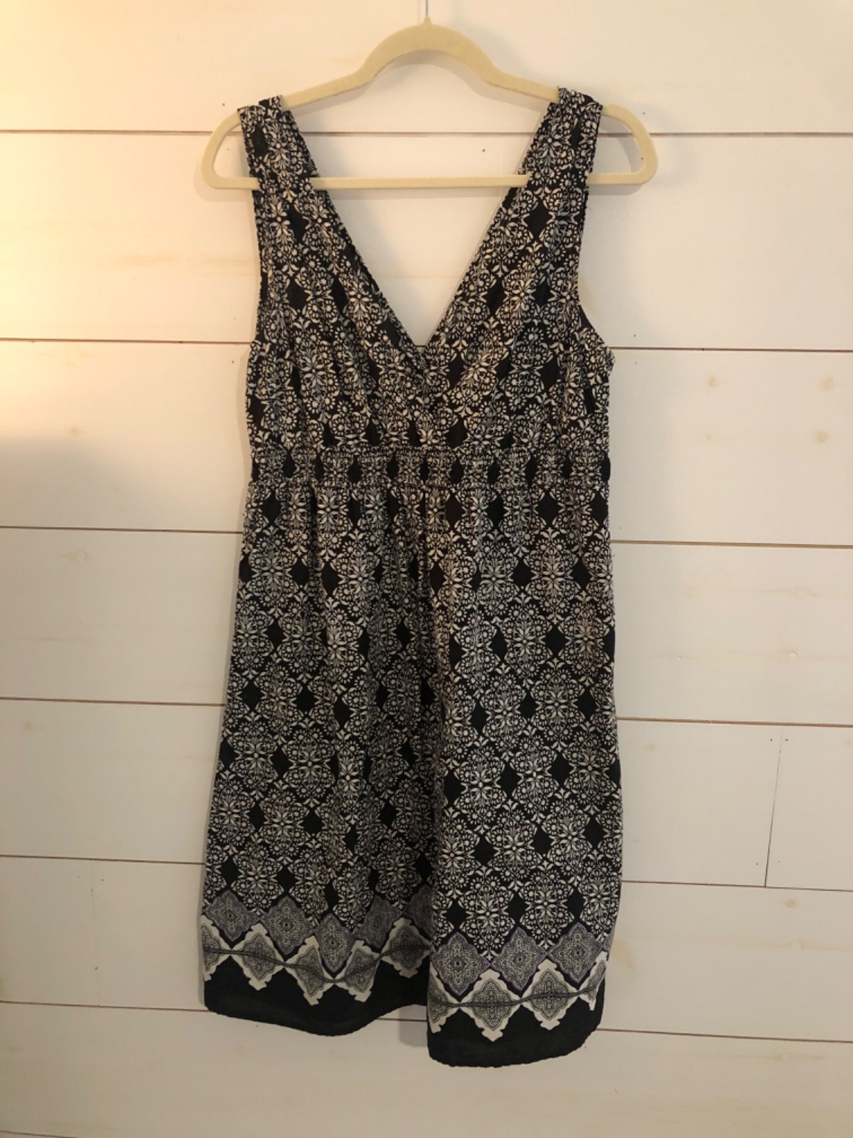 Sonoma Life + Style Women’s Sleeveless Dress Romper Jumper Size L 100% cotton