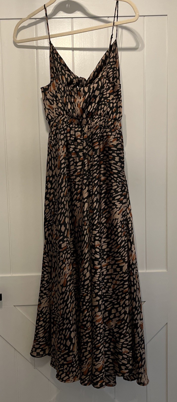 VICI Tyche Brown And Black Leopard Print Cutout Maxi Dress Size M