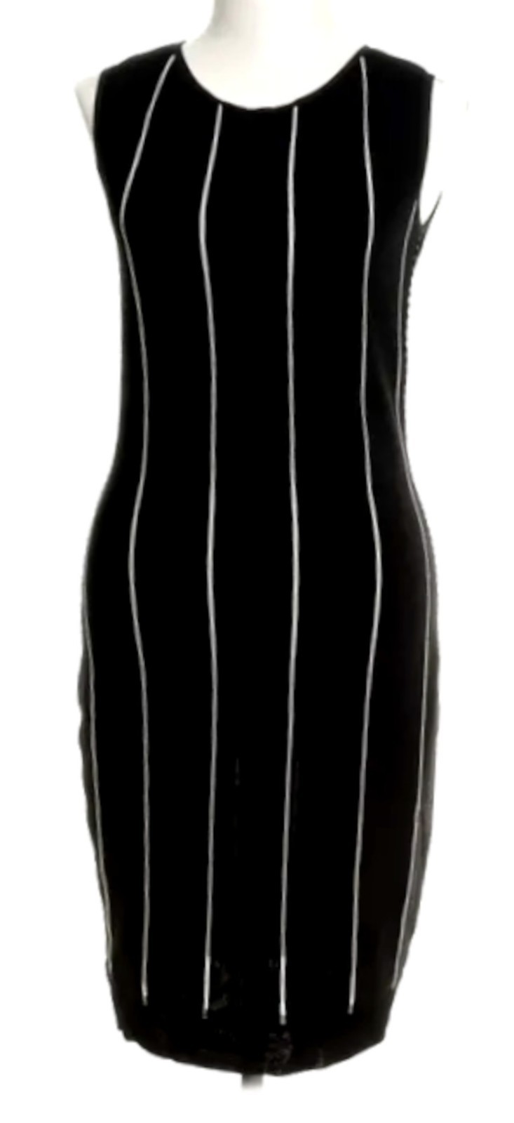 Dress Stripe N1 Marc Cain 34 Black White Business Knit Dress New