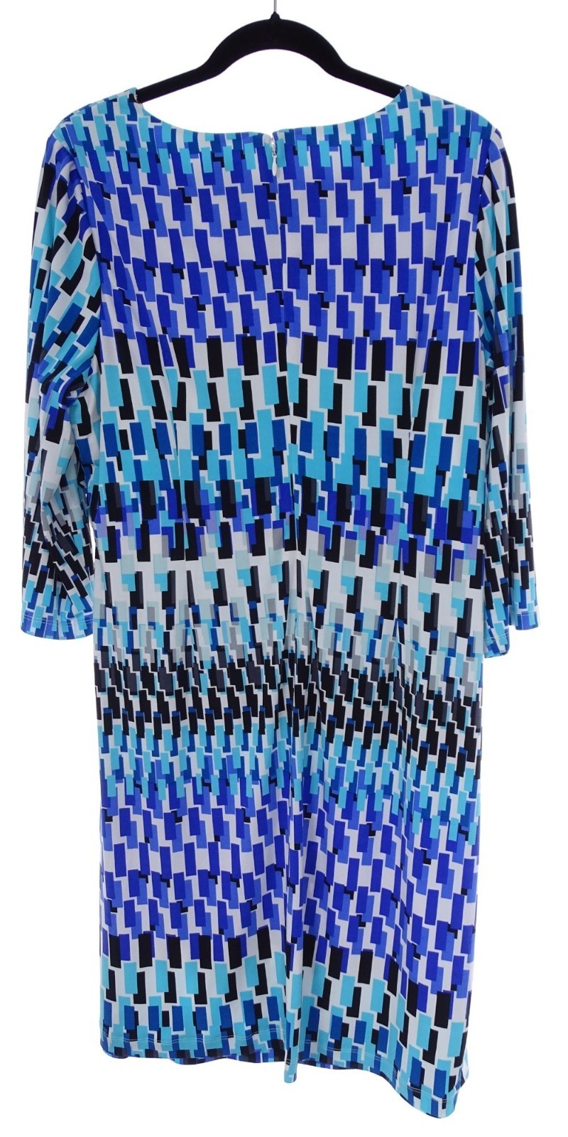 Chico’s Size 3 = XL/16 Geometric Print Wave Raine Dress Stretch All-Season Plus