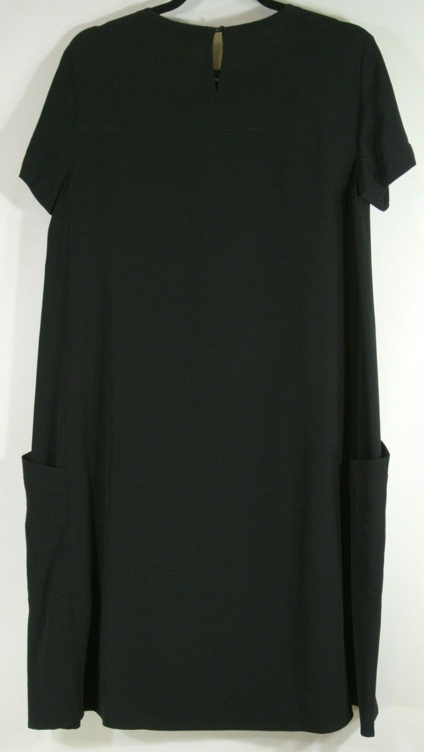 NEW Eileen Fisher Side Pocket Shift Dress in Black – Size XS #D2366