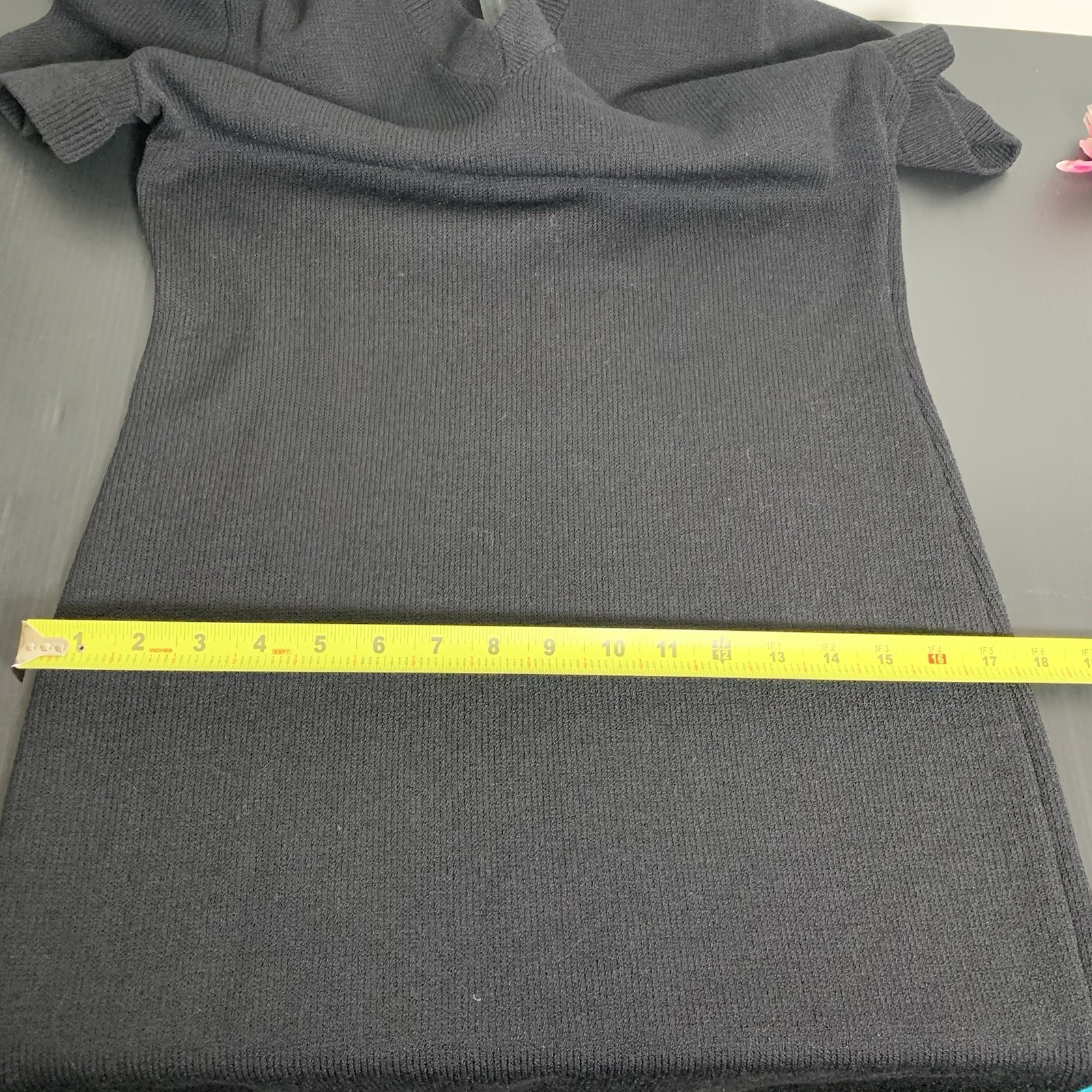 St John – Black Knit Stretch Sleeveless Caviar Dress