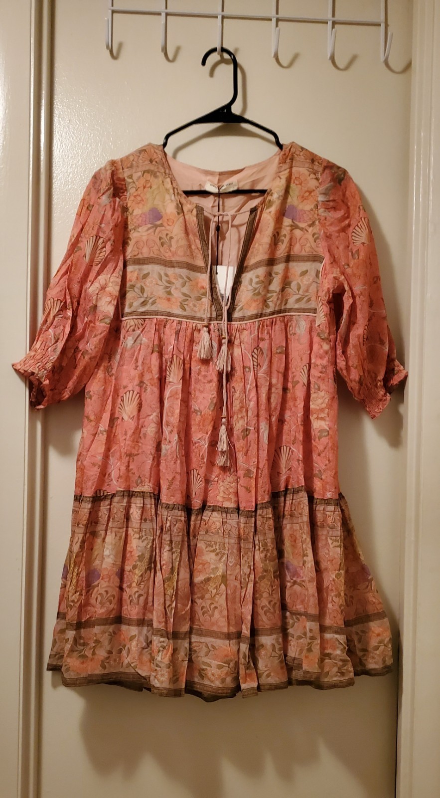 Spell And The Gypsy Collective Seashell Boho Mermaids Coral Mini Dress S