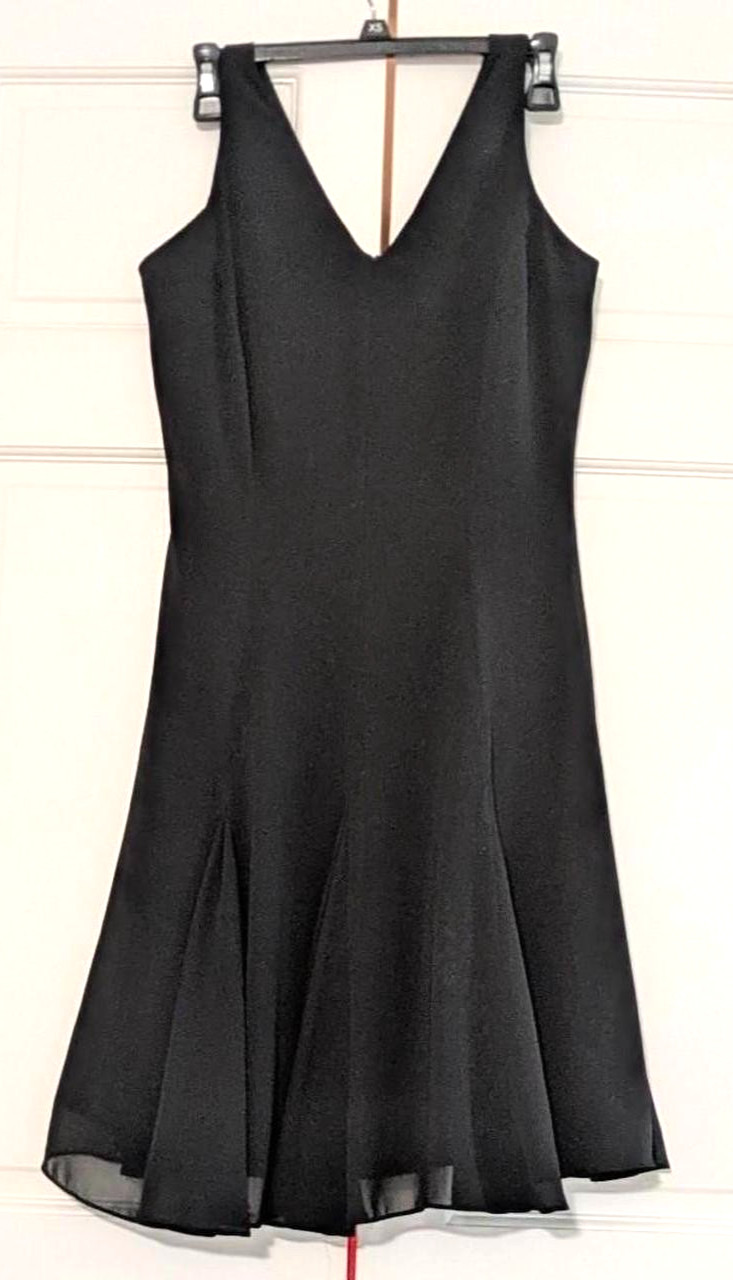 Vintage 90s Style Black Sleeveless Skater Dress – Midi Fit & Flare LBD