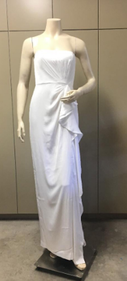 $368 BCBG WHITE “ILA” STRAP/STRAPLESS LONG MAXI DRESS (no accessories) NWT 08