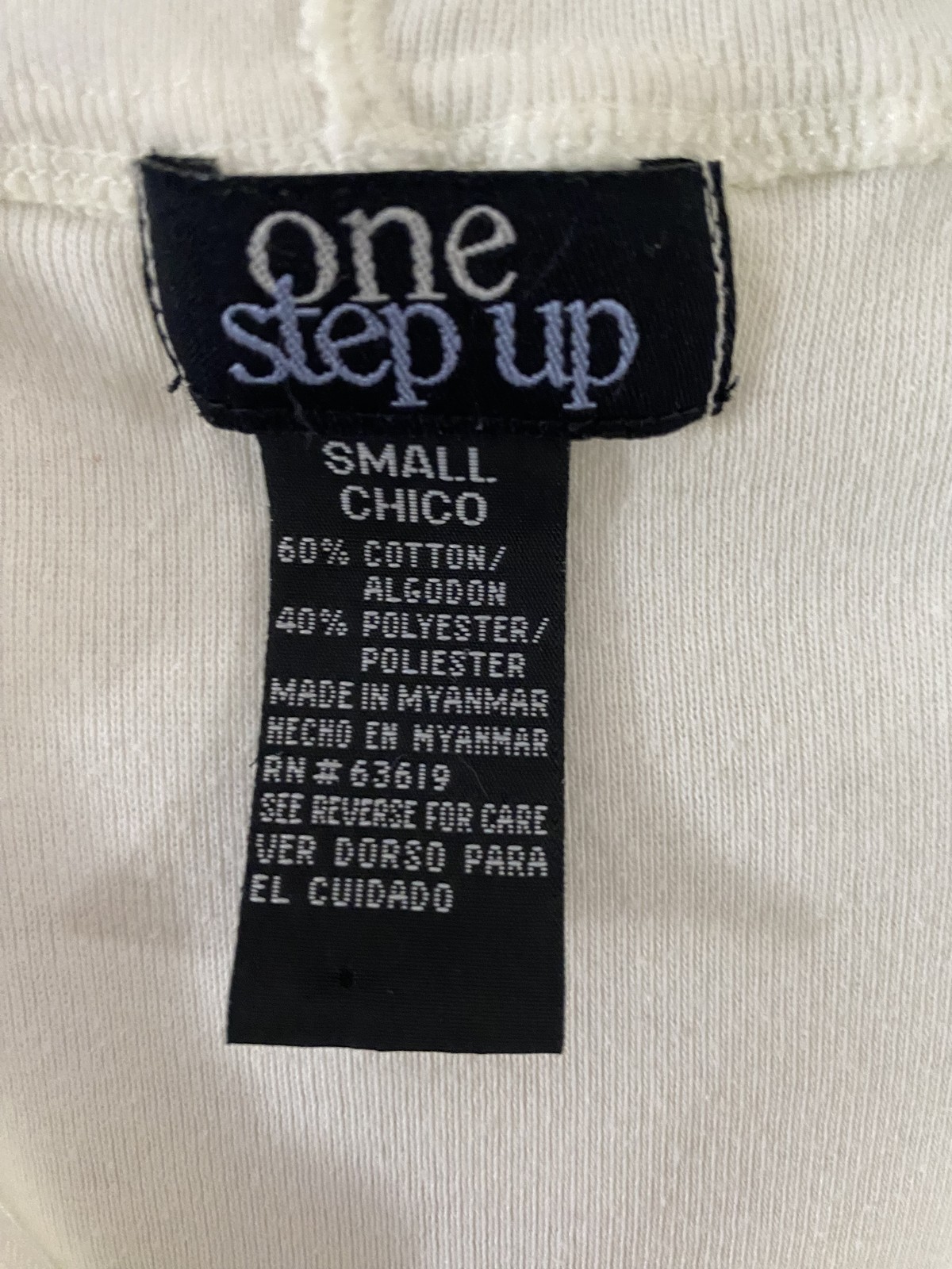 One Step Up Dress Womens Small White Zip Front Sleeveless Hoodie Pockets Casual