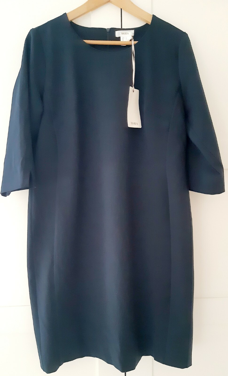Mona Ladies Navy Blue Lined Shift Dress 20 / 22 (Check Measurements Description)
