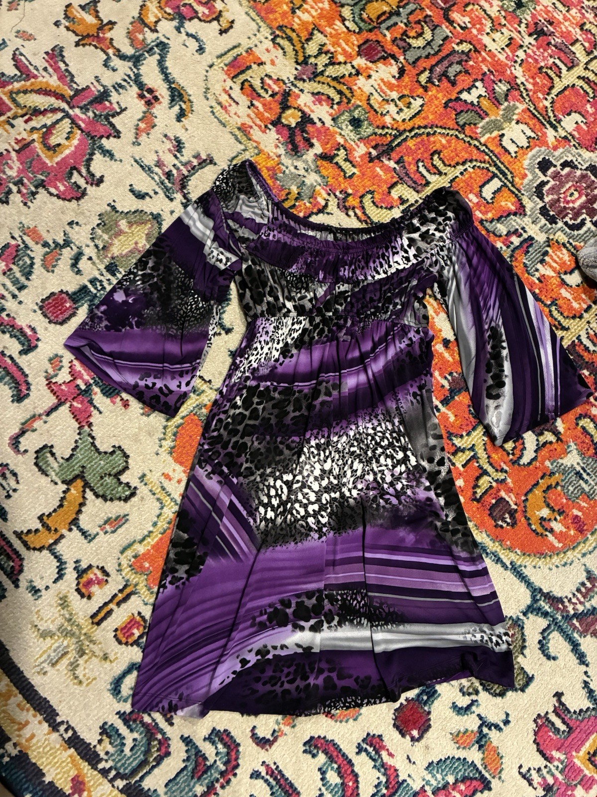 Tiana B Women’s Midi Leopard Print Dress Size S