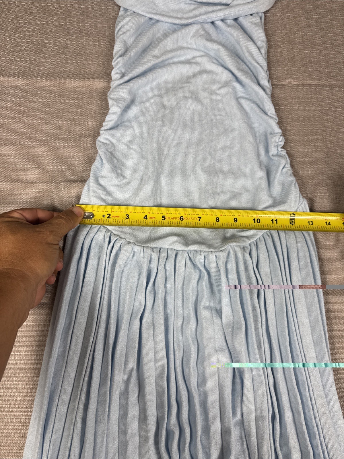 Olivaceous Curtain Maxi Dress Light Blue Size S NWT