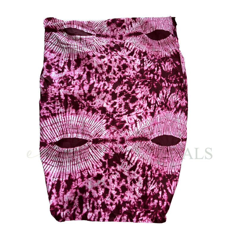 Rosé Eclipse Ruched Tie-Dye Boubou Dress | One Size Fit All (L–3XL)