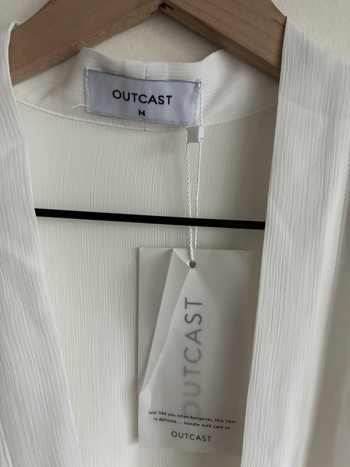 NWT OUTCAST White Long Sleeve Mini Dress Size Medium