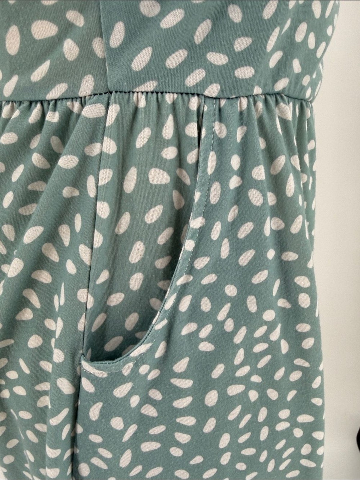 Cute summer dress, Teal Dot Ruched