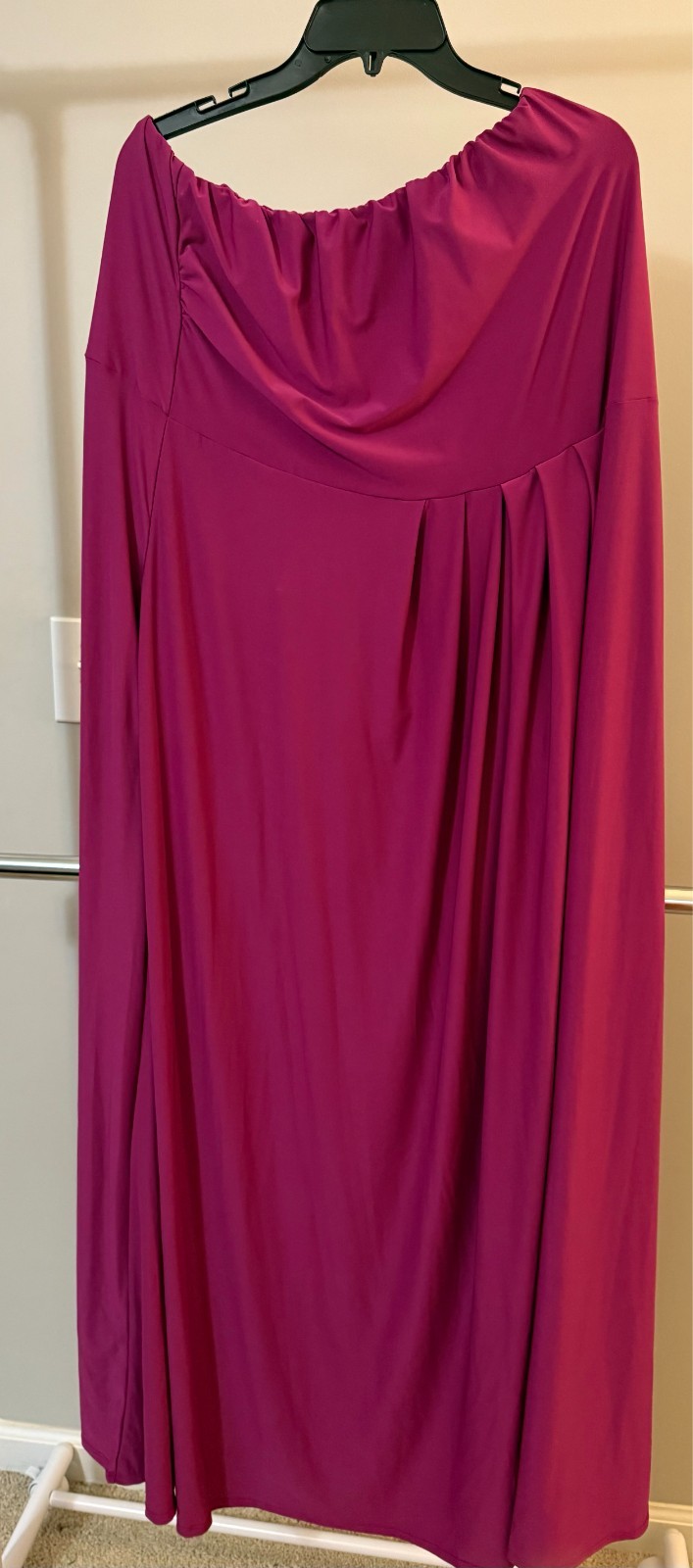 24seven Comfort Apparel Women’s 2X Magenta Convertible Maxi Dress NWT