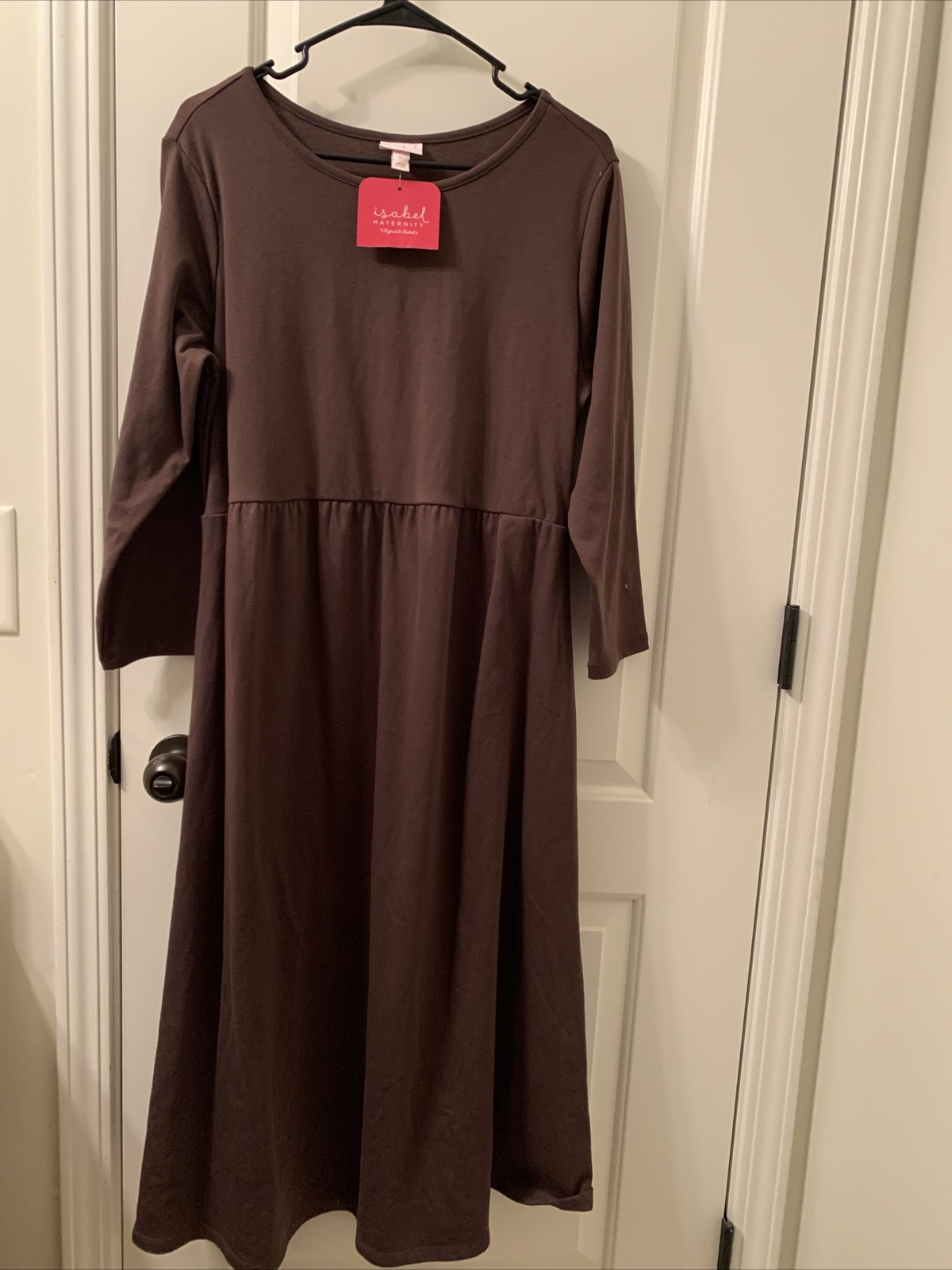 Isabel Maternity by Ingrid & Isabel Women’s 3/4 Sleeve Knit Dress Size L Brown