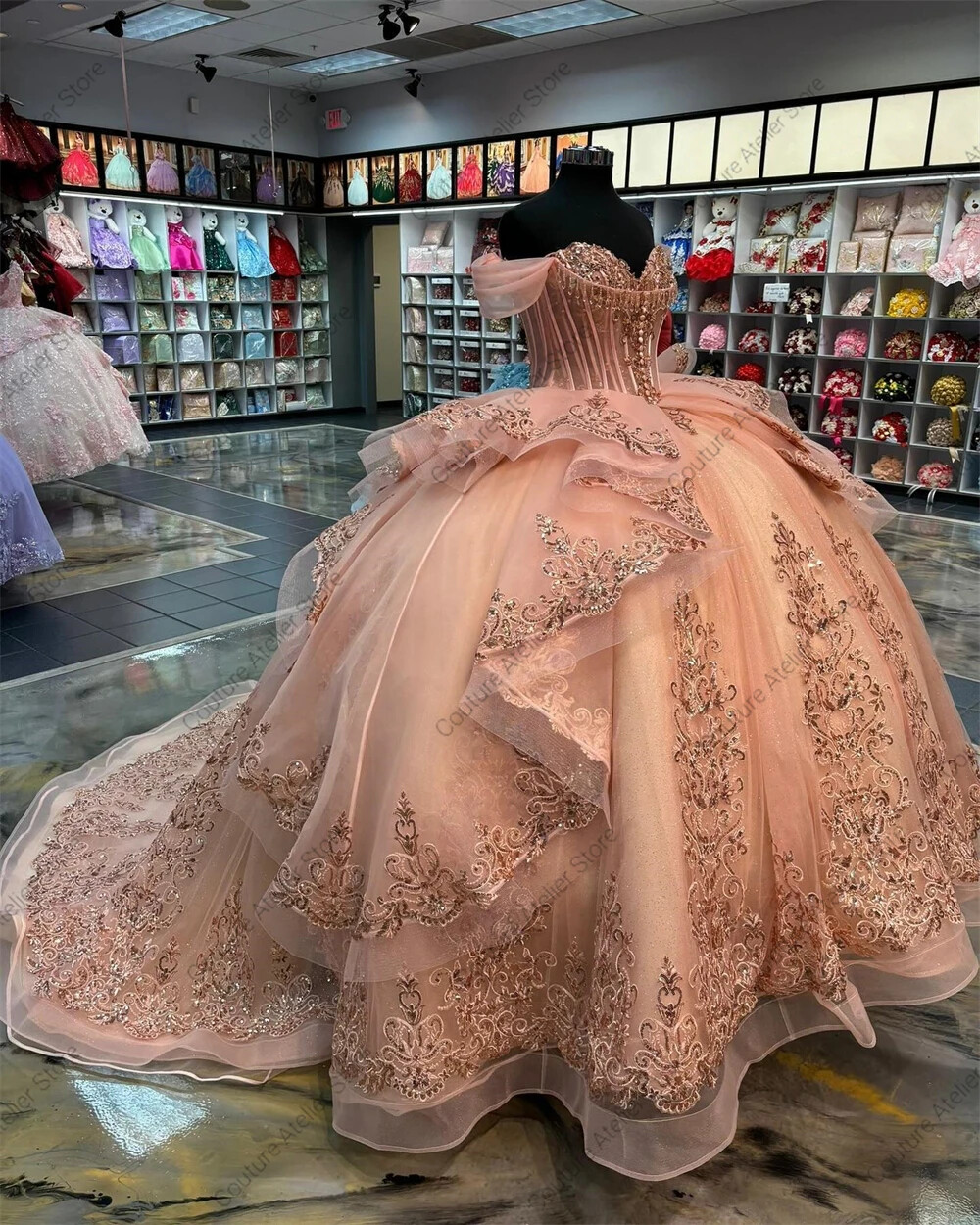 Blush Pink Ruffels Sweety Quinceanera Dresses Ball Gown Birthday Lace Up Sweet16