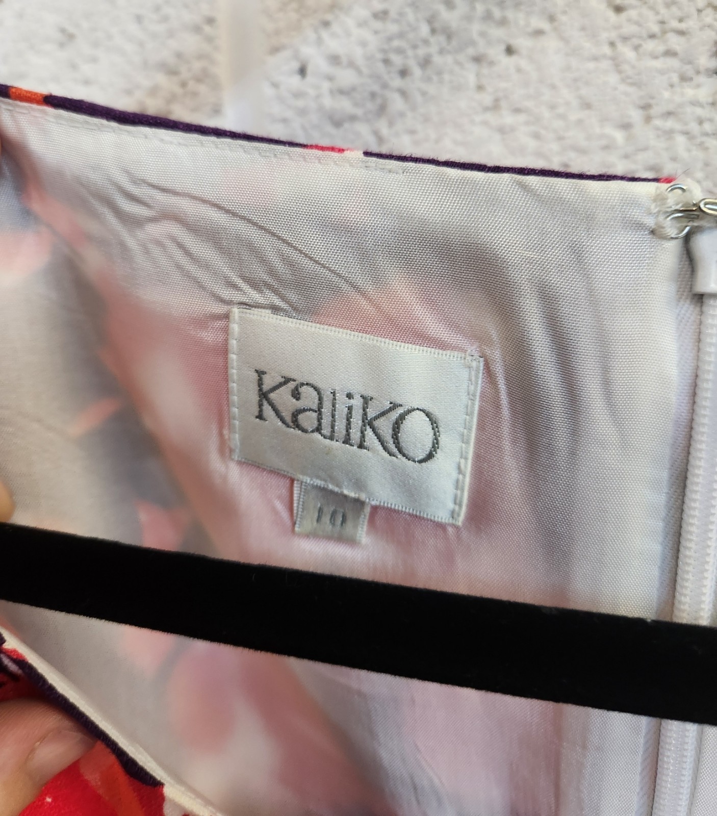 Kaliko 100% Linen Floral Shift Dress UK 10 Pink Orange Purple Sleeveless